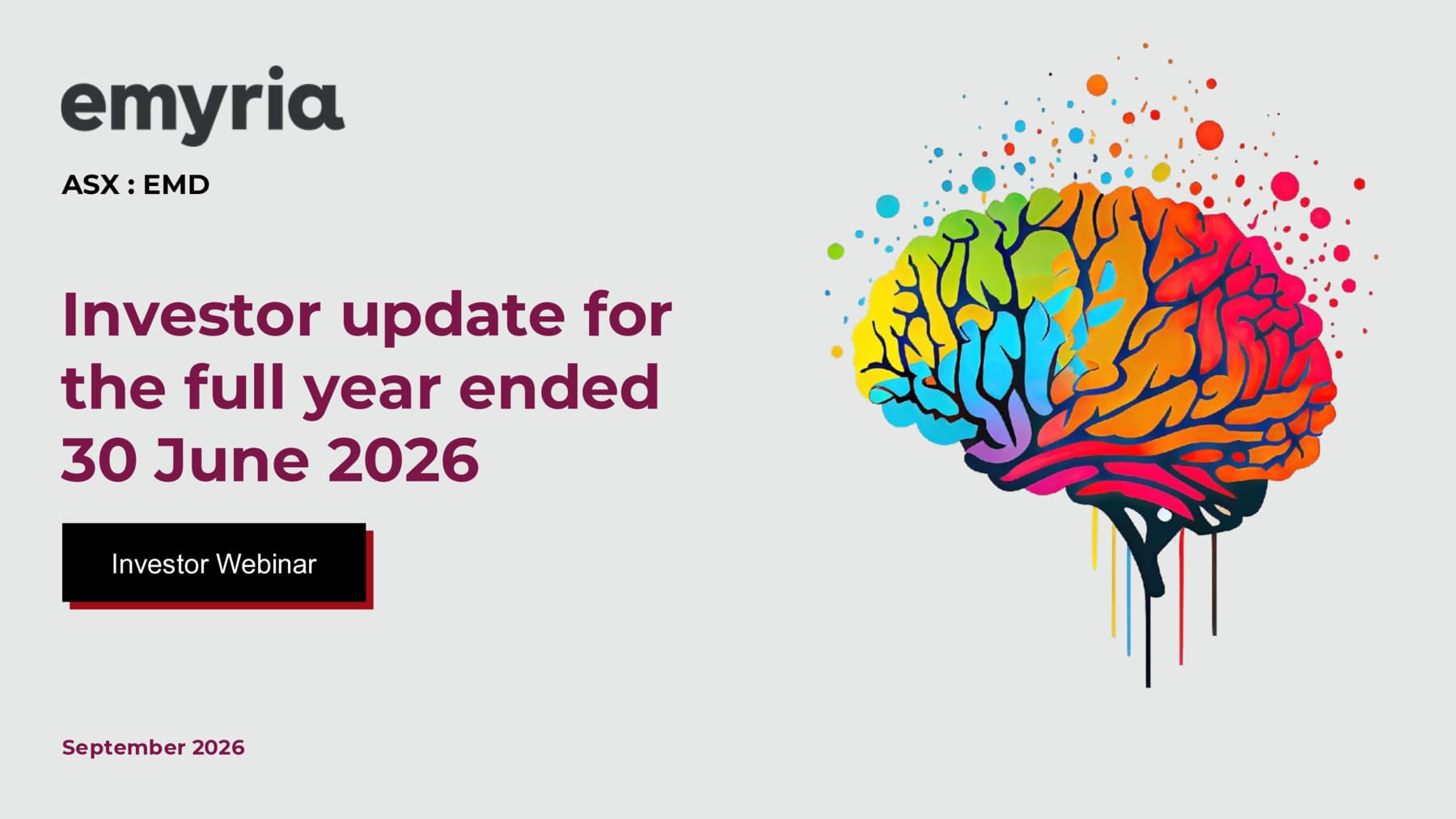 Emyria Year End Presentation for Investor Webinar